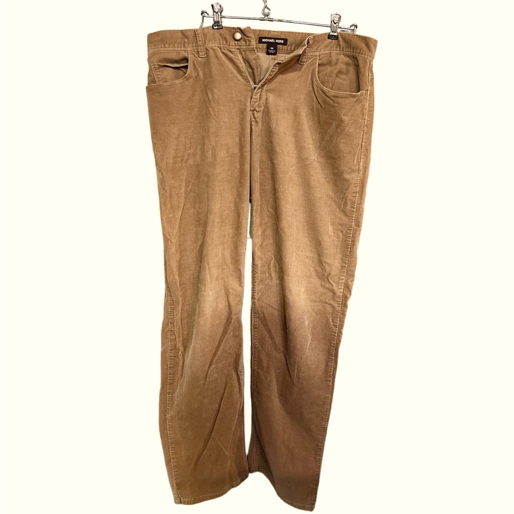 Michael Kors Men’s Modern-Fit Corduroy Pants SZ w34 Camel | Dress/Casual Pants